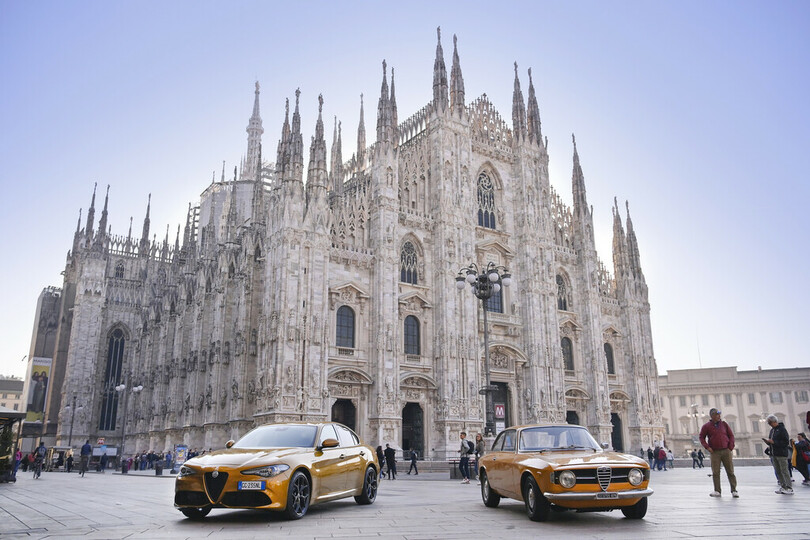Alfa Romeo Giulia und Stelvio in historischem Lack und Look  