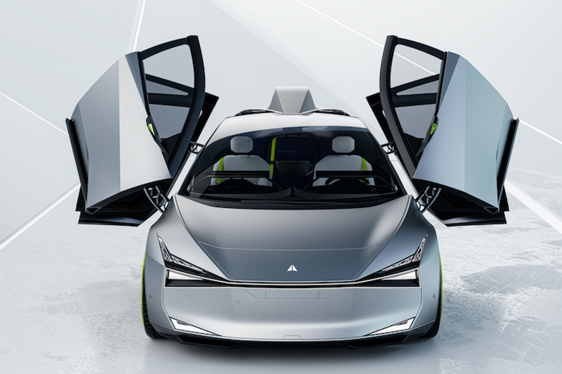 Batterieelektrisches Concept Car Holograktor