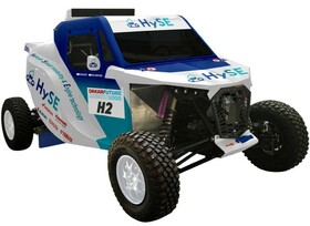 Buggy mit Wasserstoffmotor startet bei der Rallye Dakar